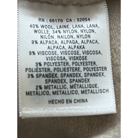 Charlie & Robin Sweater Sz XS Pullover Wool Alpaca Blend CreamBrown Winter Fall - Picture 5 of 6